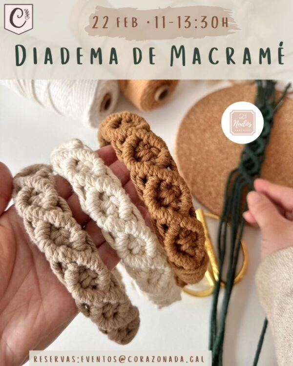 Imagen publicitaria del producto taller de macramé
